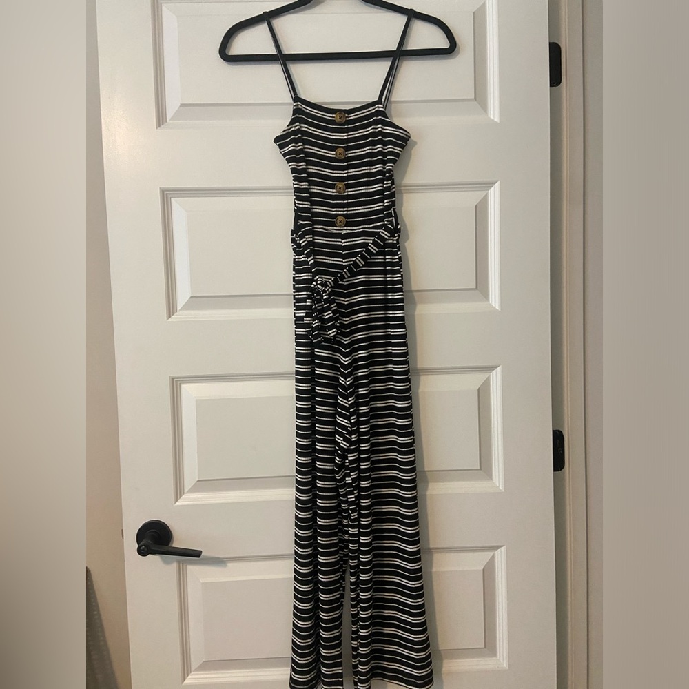 Topshop Striped Jumpsuit- size 0 EUC!
